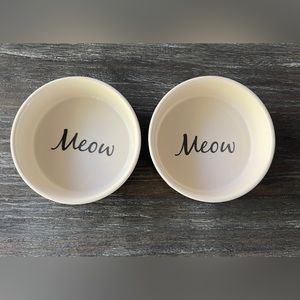 WHISKEY CITY 2 ceramic cat dishes. Brand new. Selling as a set.
